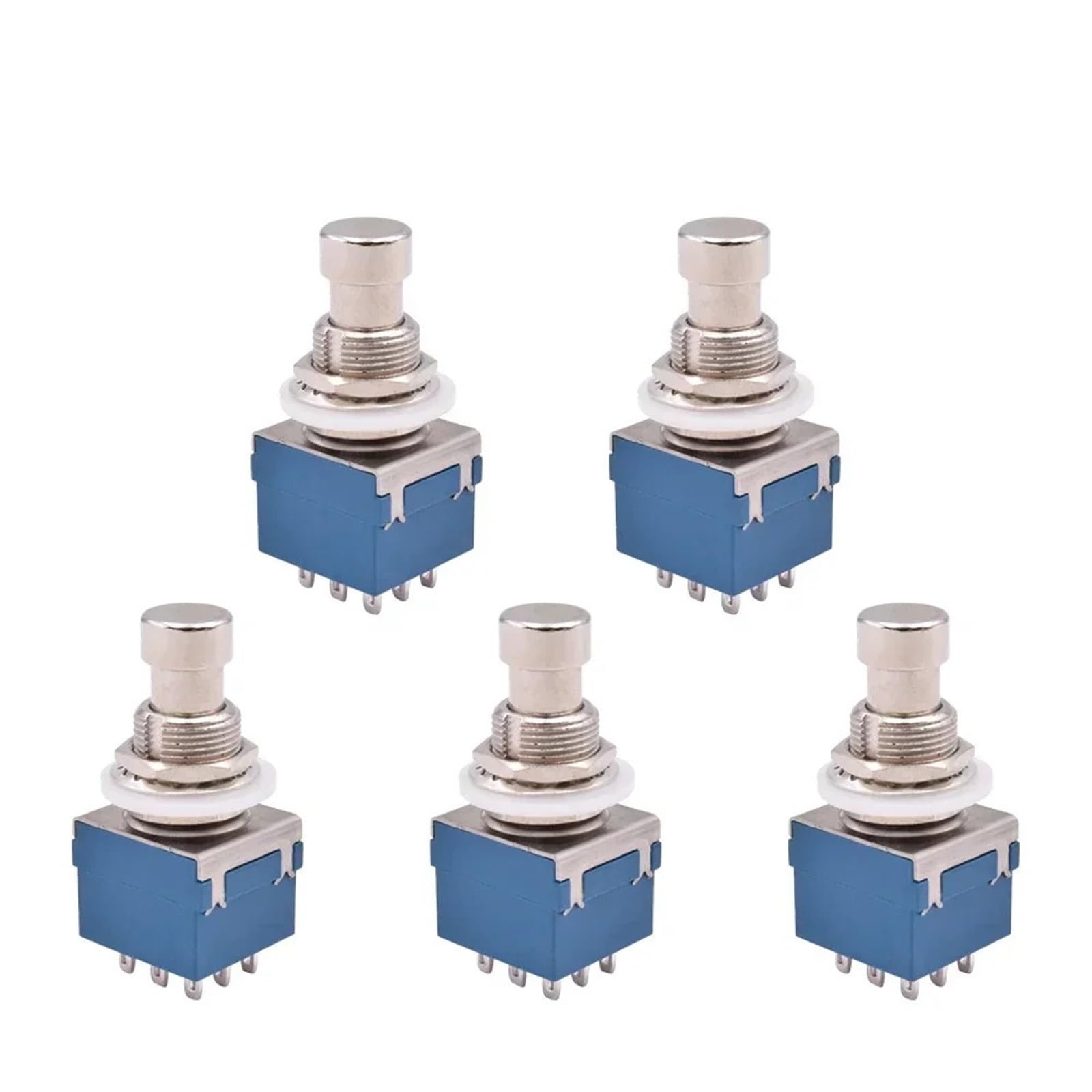 5 pezzi/lotto 9 pin pedale effetto chitarra elettrica pulsante 3PDT interruttore a pedale a scatto terminale di saldatura interruttore a pedale stomp true bypass
