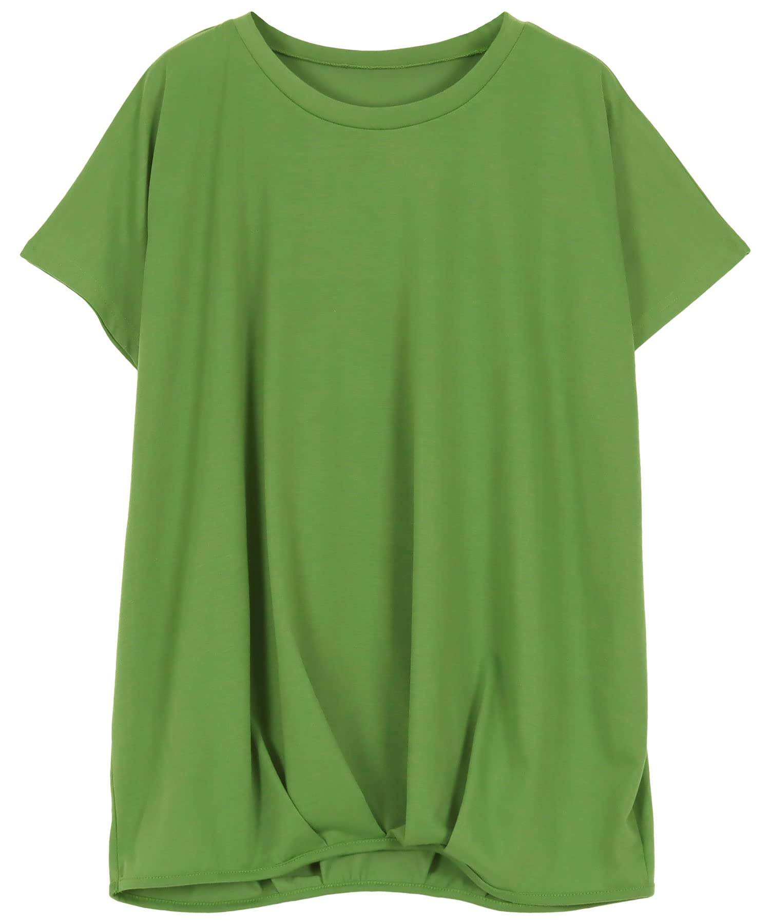 [神戸レタス] Tシャツ レディース 半袖 ゆるT 裾タック入り フレンチスリーブ カットソー 夏 体型カバー [C2748]