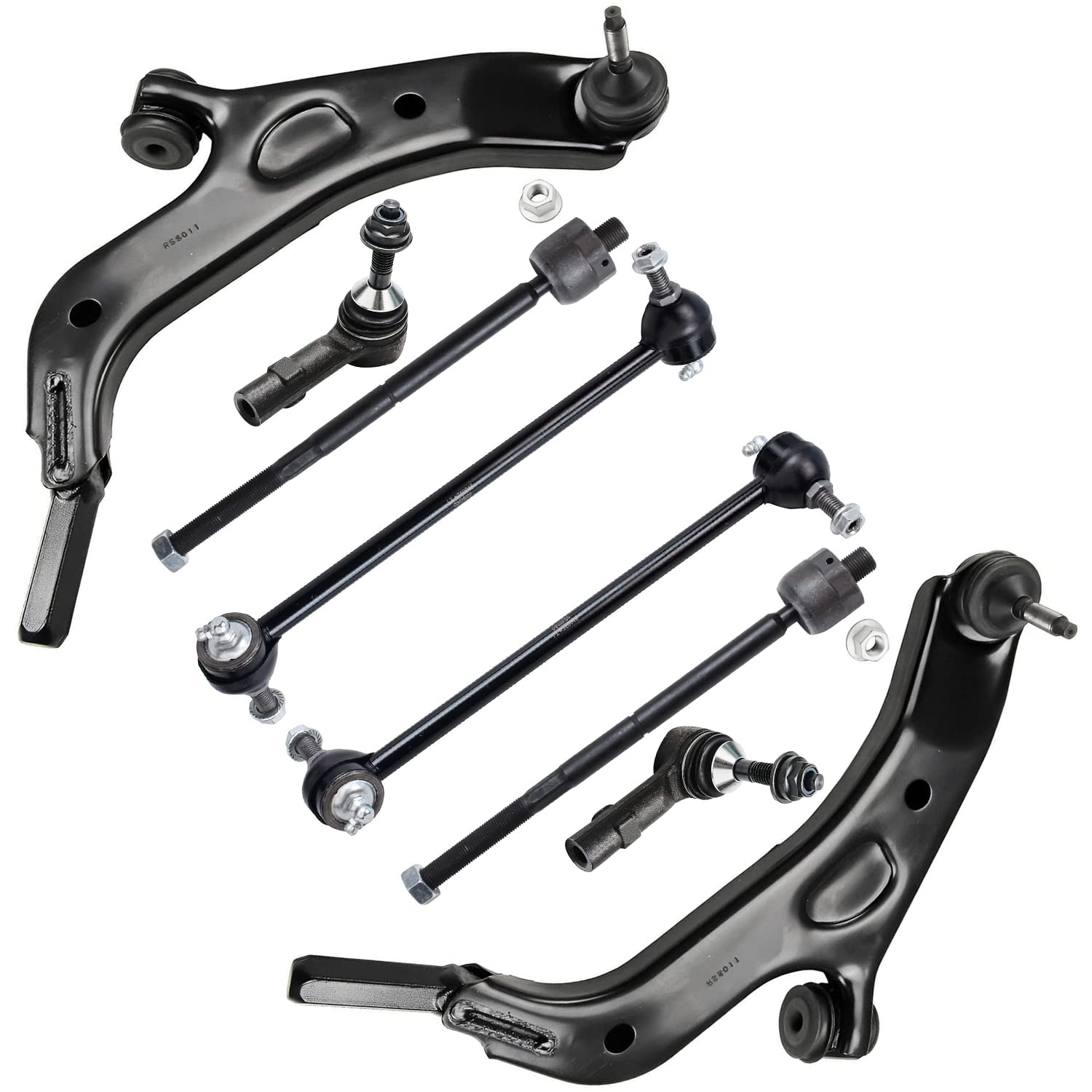 Detroit Axle - 8pc Front End Control Arms Kit for 2009 Ford 2008-2009 Flex