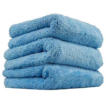 Chemical Guys MIC35003 Happy Ending Mikrofaser-Handtuch, kantenlos, blau, 40,6 cm x 40,6 cm, 3 Stück.