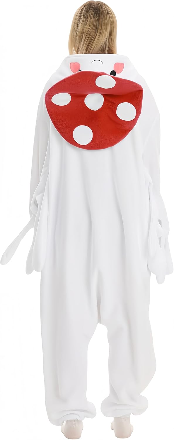 Adult Cute Mushroom Onesie Pajamas Sleepwear Mushroom Halloween Party Costumes - Image 5