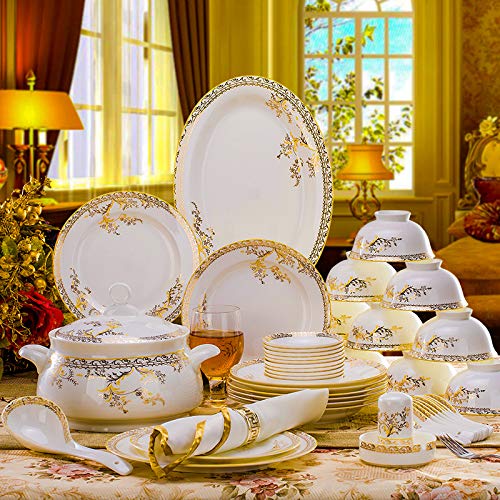 Ceramiczna zastawa stołowa 56 sztuk zestaw obiadowy naczynia porcelana kostna połączenie zastawa stołowa naczynia talerze ceramiczne usługi obiadowe