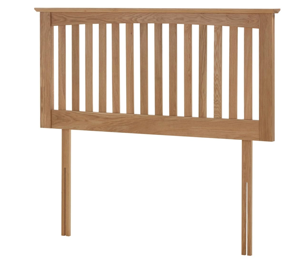 Save on Goods 100% Genuine solid oak headboard bedhead end.Oak wood wooden, woodern shaker style slat headboard (4ft6 double)