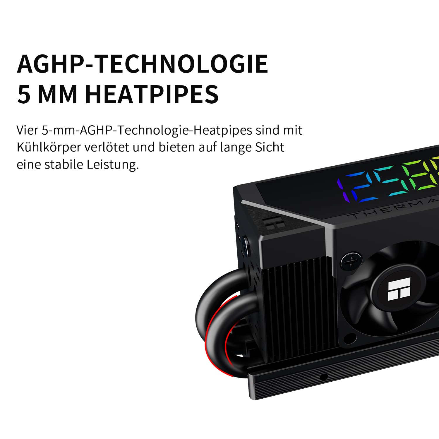 Thermalright-TR Monitor de temperatura de estado sólido HR10 2280 PRO Digital Black Precision, 2280 SSD Cooler, pantalla digital ARGB integrada y control inteligente de ventilador PWM, hasta 6500 rpm