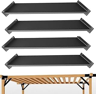 45-Grad-Pergolawinkel für Holzkonstruktionen Zur Unterstützung Pavillons, 45-Grad-Eckwinkel, Innenliegender Trägerwinkel für Dachbalken Hochbelastbarer Verbindungsbeschlag(Size:4 Pack)