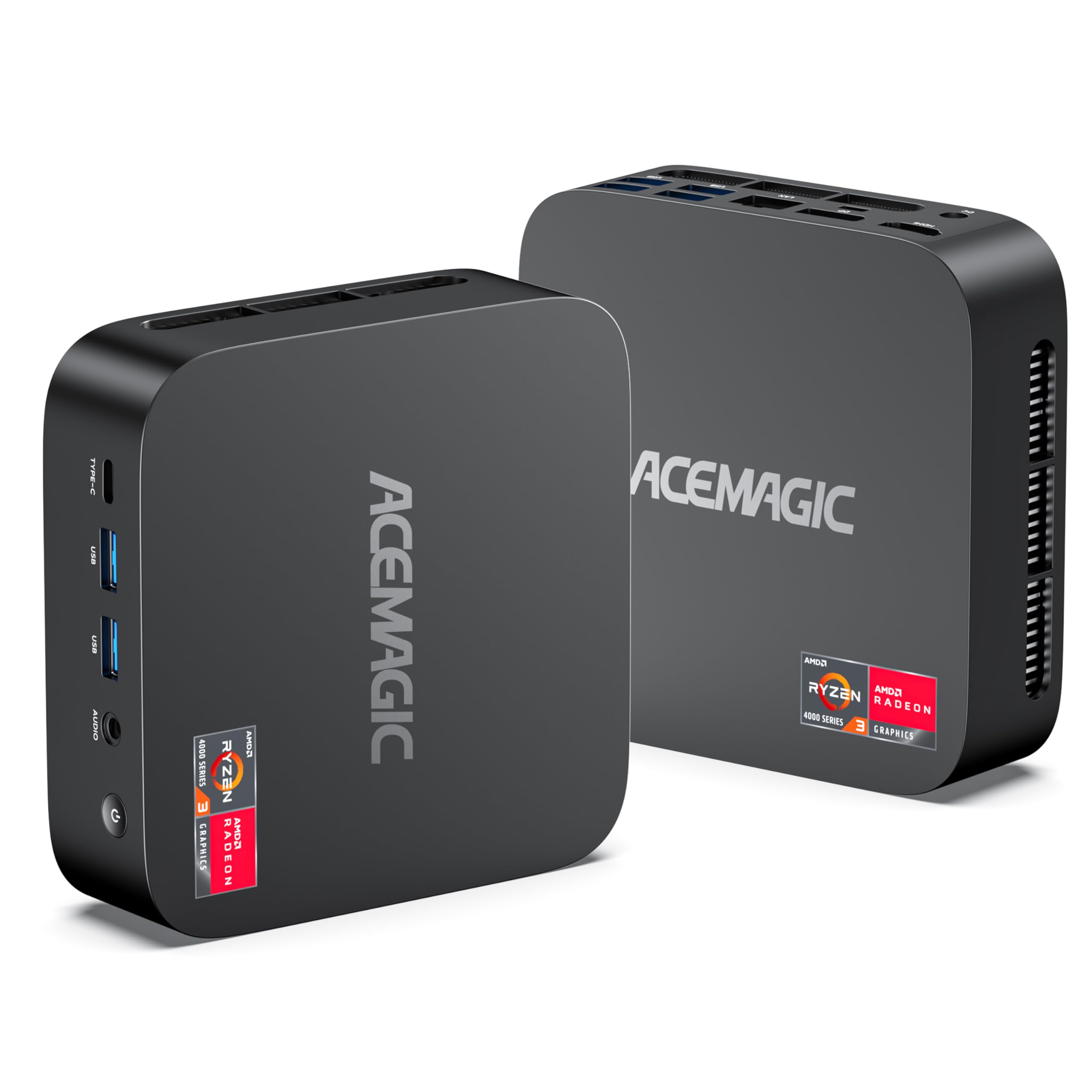 ACEMAGIC Kron Mini K1 Mini PC, AMD Ryzen 4300U (4C/4T, Fino a 3.7GHz),Win 11 Pro Mini Computer 16GB DDR4 RAM 512GB M.2 2280 SSD,AMD Radeon Graphics 1400MHz, BT5.2/WIFI 6/per Ufficio, Studio,Business