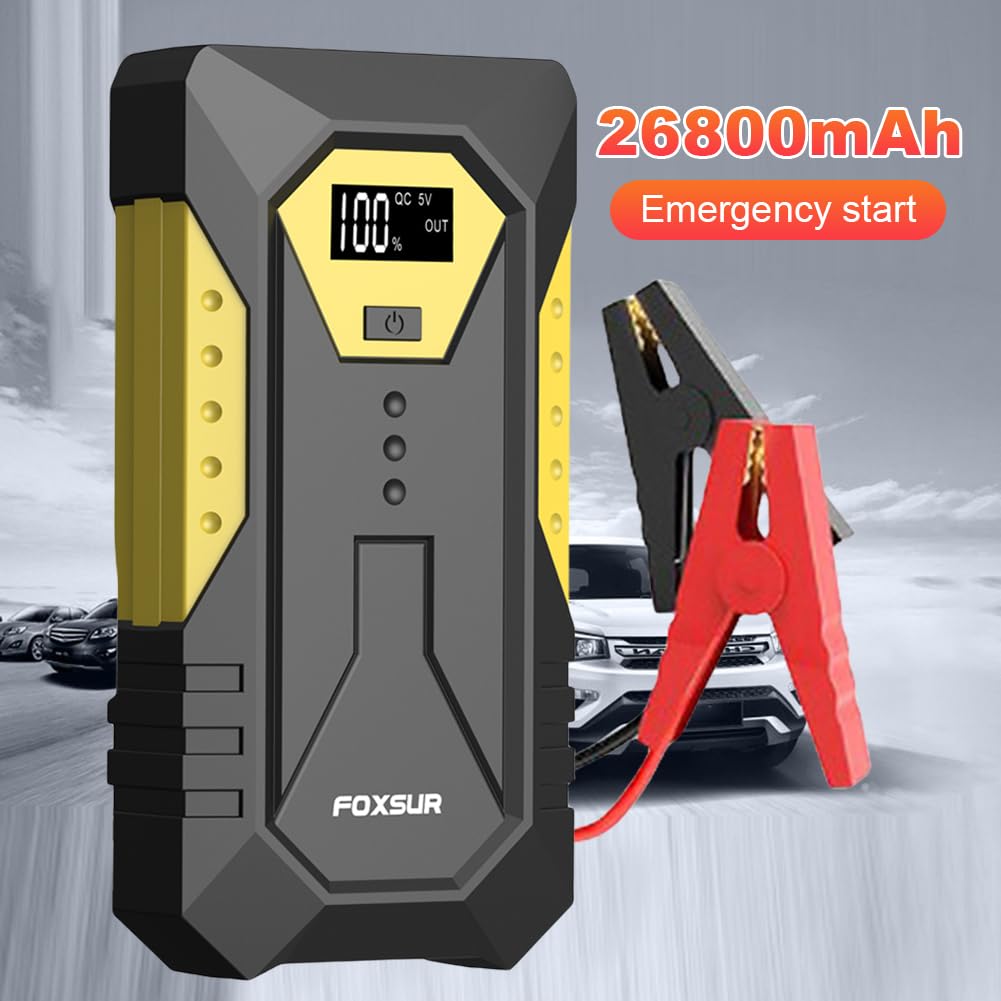 Batteria for Auto Avviatore di Emergenza Display Digitale Caricatore Portatile for Batteria for Auto con Luce LED Booster di Emergenza 800A Booster Batteria di Emergenza