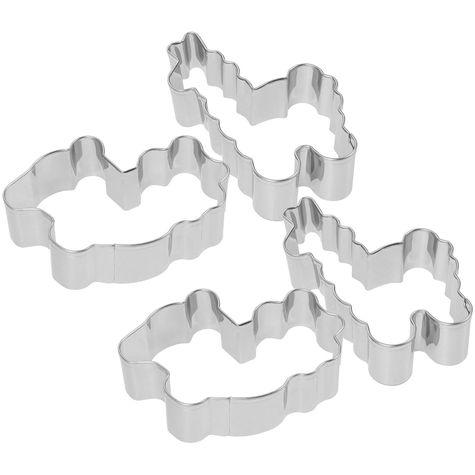 ABOOFAN 4 Stück Alpaka Keksausstecher aus Edelstahl Backformen zum Ausstechen von Keksen und Fondant für Weihnachten und Kreatives Backen