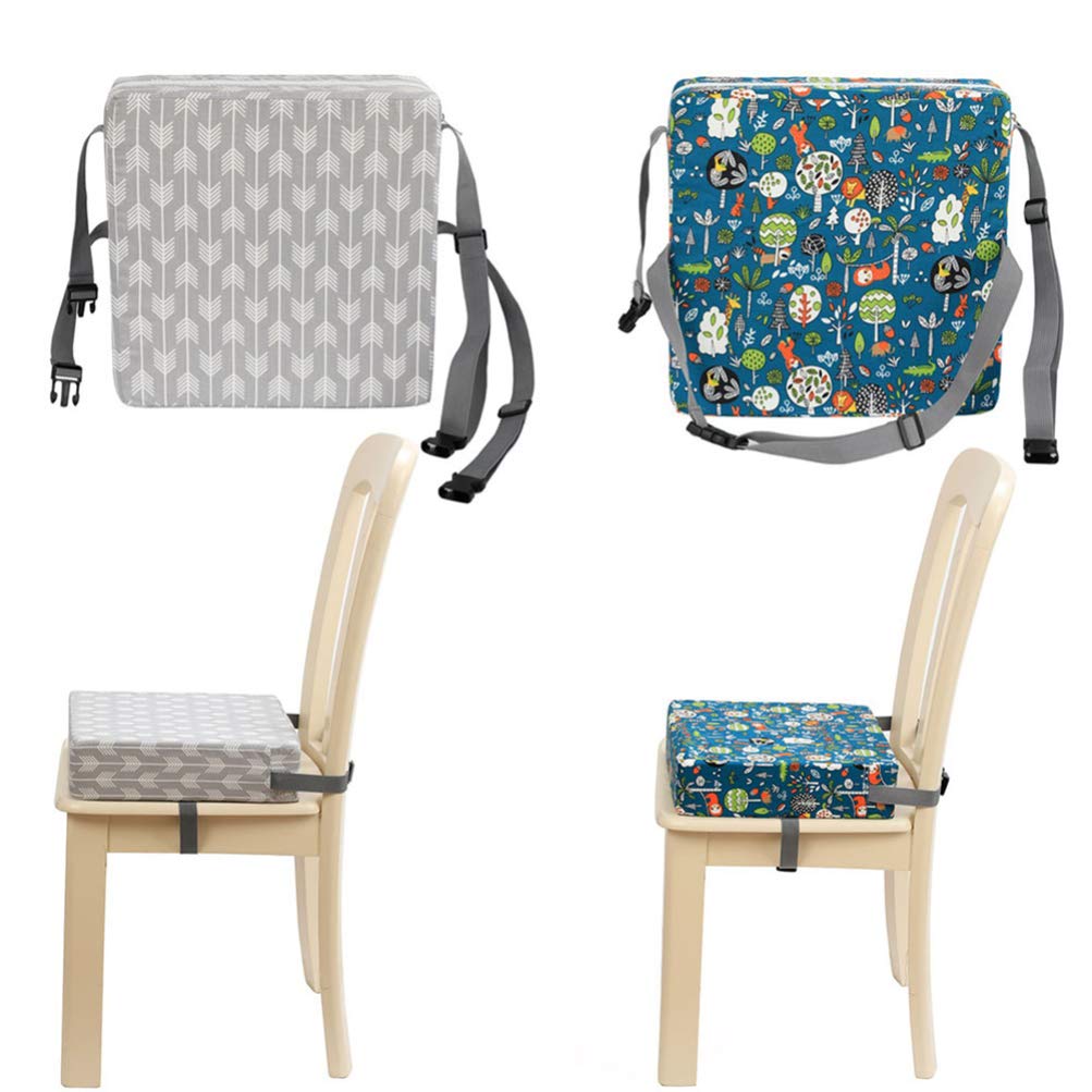 Tomaibaby Silla de Comedor Cojín Elevador Cojín de Asiento Elevador Portátil Bebé Niño Niños Infantil Portátil Desmontable Trona Cojín Verde