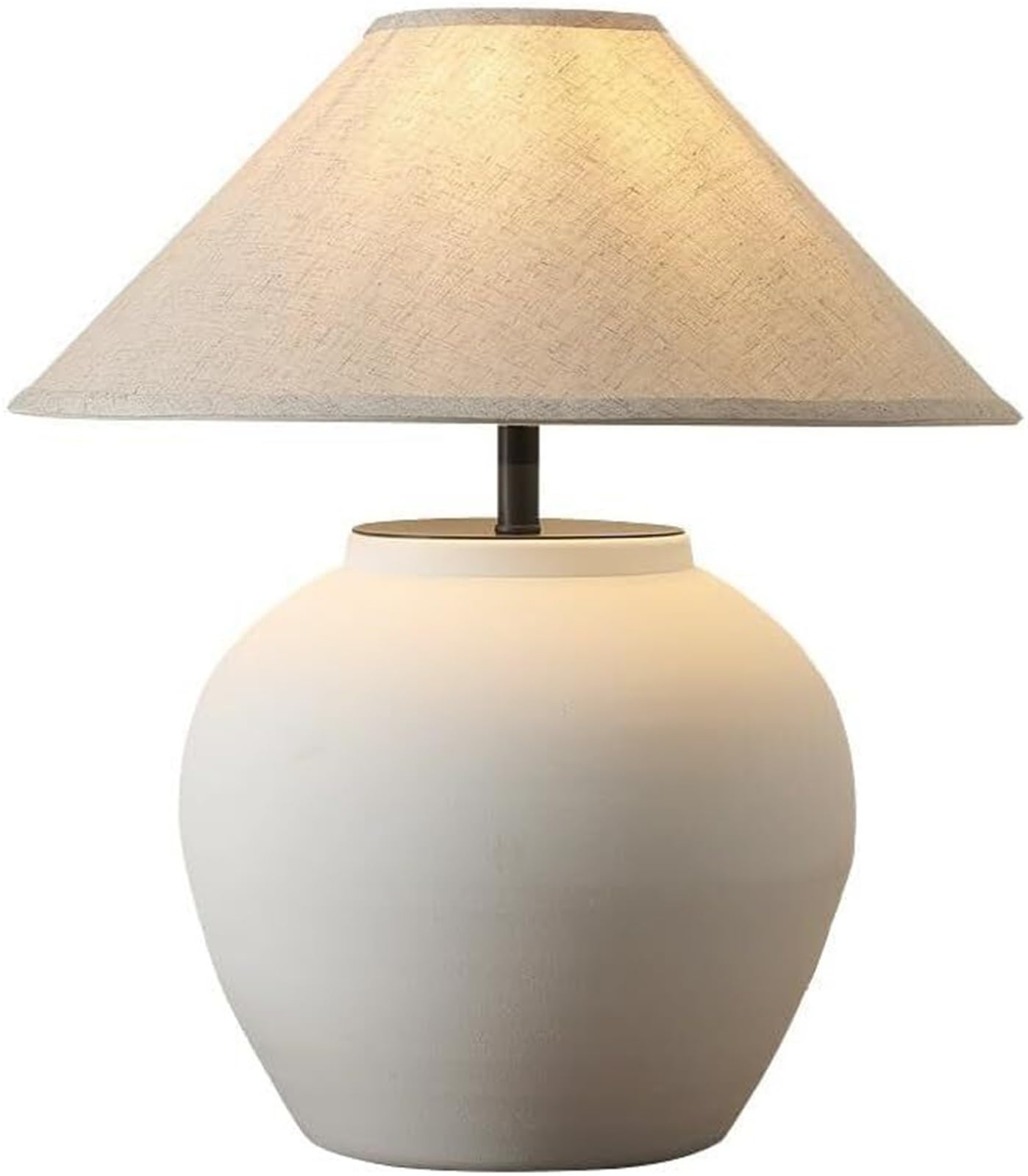 Khukhu One Color Rustic 18.8" Ceramic Farmhouse Table Lamp | Southwestern Clay Pot Design