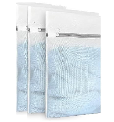 Kit 3 Sacos De Lavar Roupas Delicadas Saquinhos Lingerie Lavanderia Lavagem P M G (G)