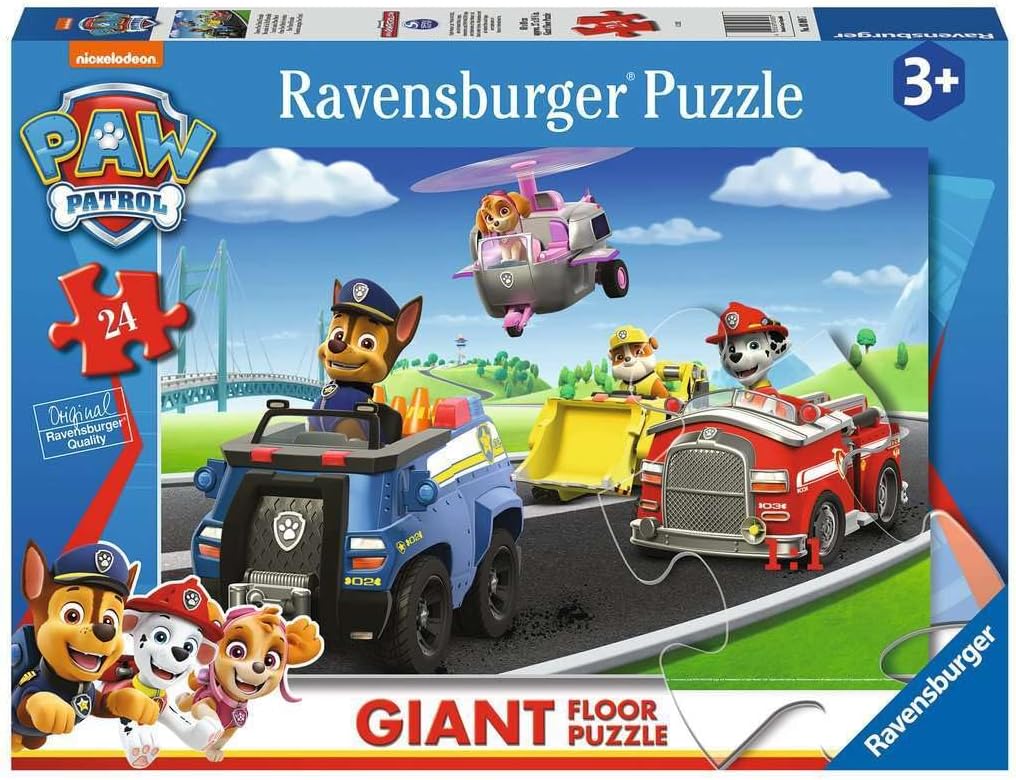 Ravensburger - Paw Patrol Puzzle Giant Floor Collection Gift Idea for Children 3+ Years, Educational and Stimulating Game, 24 Giant Pieces, 70 x 50 cm