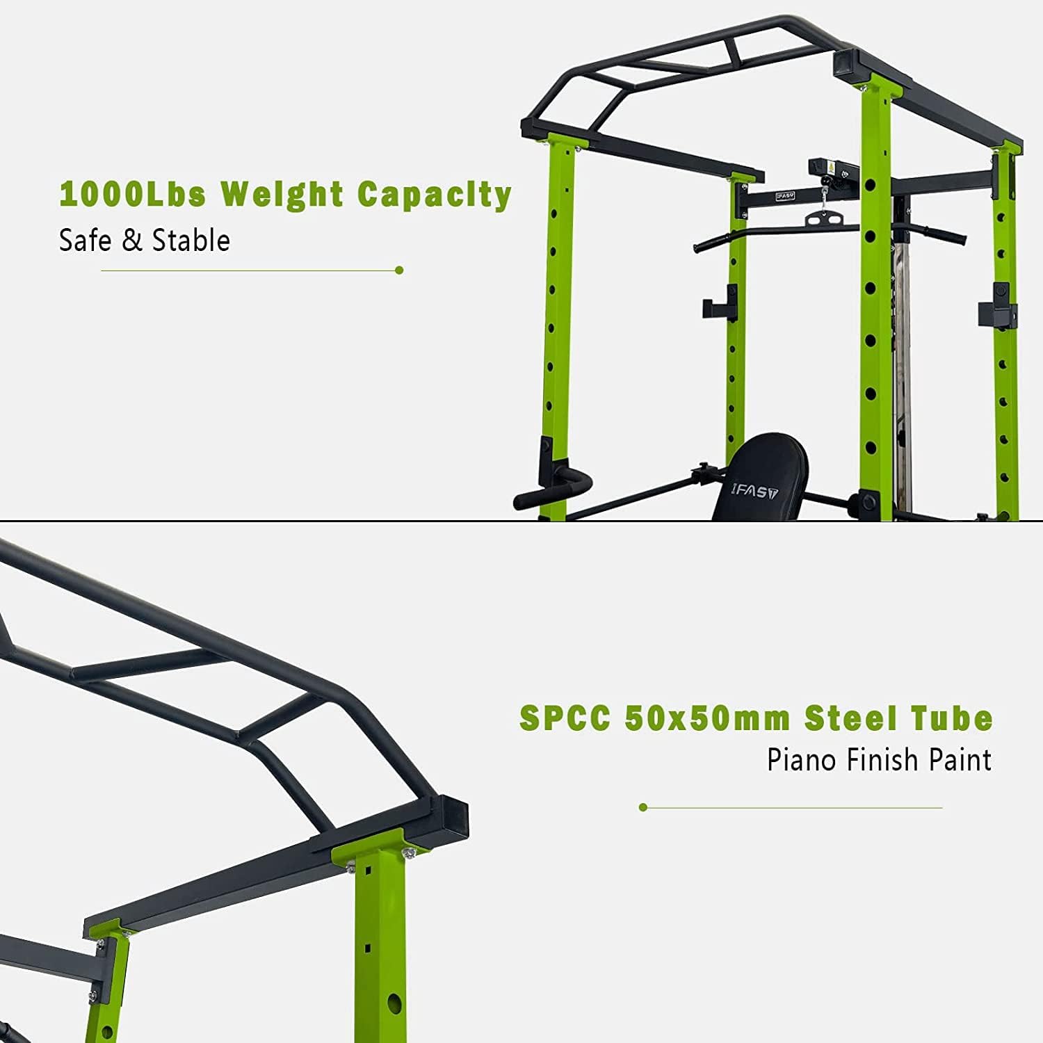 Generic Generic Multi-Functional Power Cage – LAT Pulldown & 1000lbs Capacity - Image 2