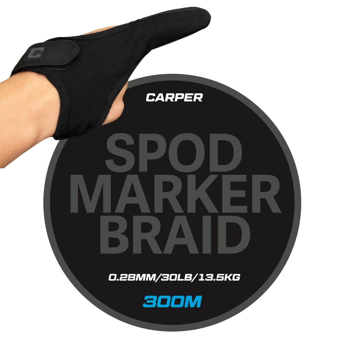 Carp Fishing Spod And Marker Braid With Finger Stall 30LB 0.28mm 300M Line