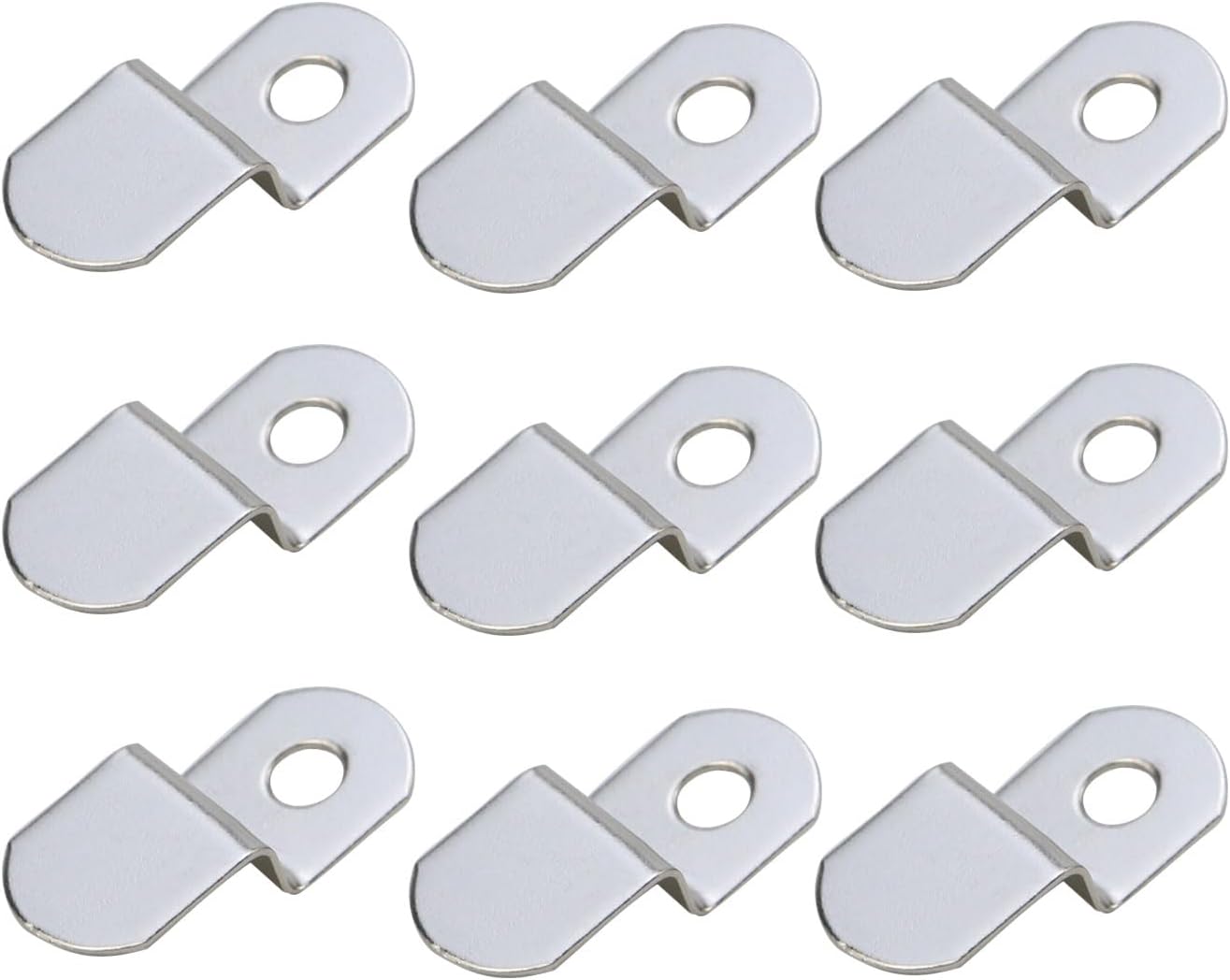 1/4 Inch Offset Canvas Clips 120Pcs, Z Shape Picture Framing & Mirror Mounting Clips with Screws for Stretcher Bar, Frame Back, and Canvas Painting