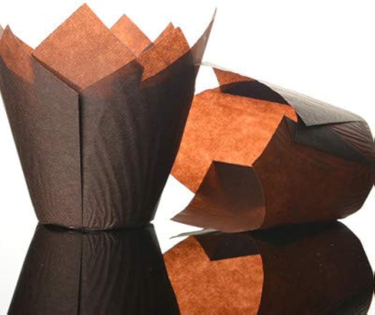 Bakery Direct 200 Large Chocolate Brown Tulip Muffin Wraps Cases