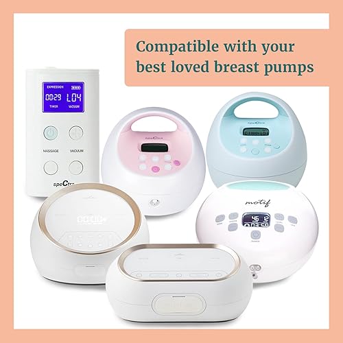 Miniatura 7 de Conector de base de boca ancha, 2 piezas, compatible con bombas y botellas Motif & Spectra S1 S2 compatible con Medela, Maymom, Pumpin Pals, Lacteck