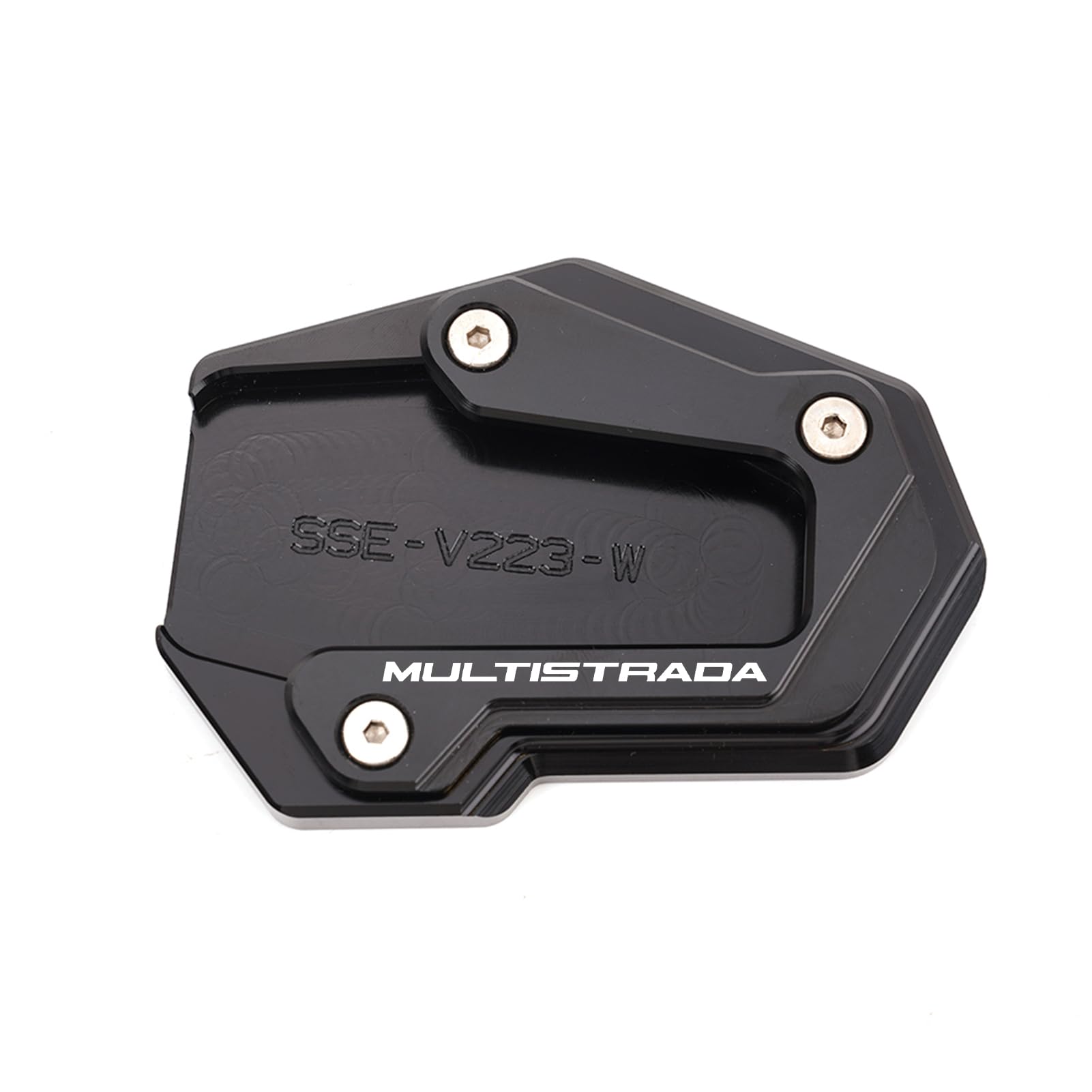 Adatto per DUCATI Multistrada V2 V4 S 2023 2024 Multistrada V4S V2S 2022 Moto Cavalletto Piede Ingranditore Supporto Cavalletto Laterale Estensione Pad (Nero)