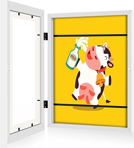LaVie Home Marco de arte infantil de 10 x 12.5 pulgadas, 1 paquete de marco de arte blanco para obras de arte de niños intercambiables, muestra 8.5