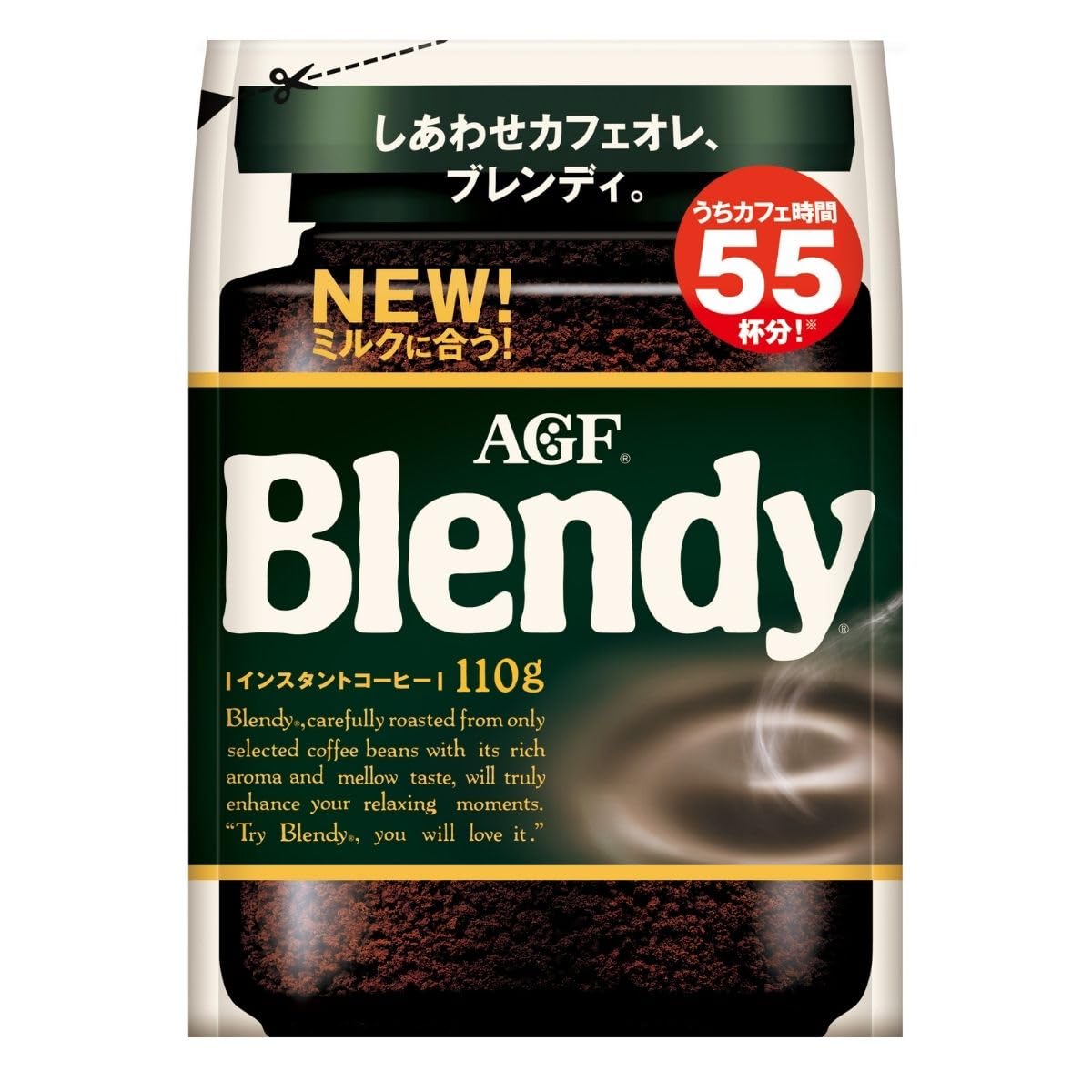 AGF ブレンディ 袋 110g 【 インスタントコーヒー 】【 水に溶けるコーヒー 】【 カフェオレ 好きに 】【 詰め替え 】