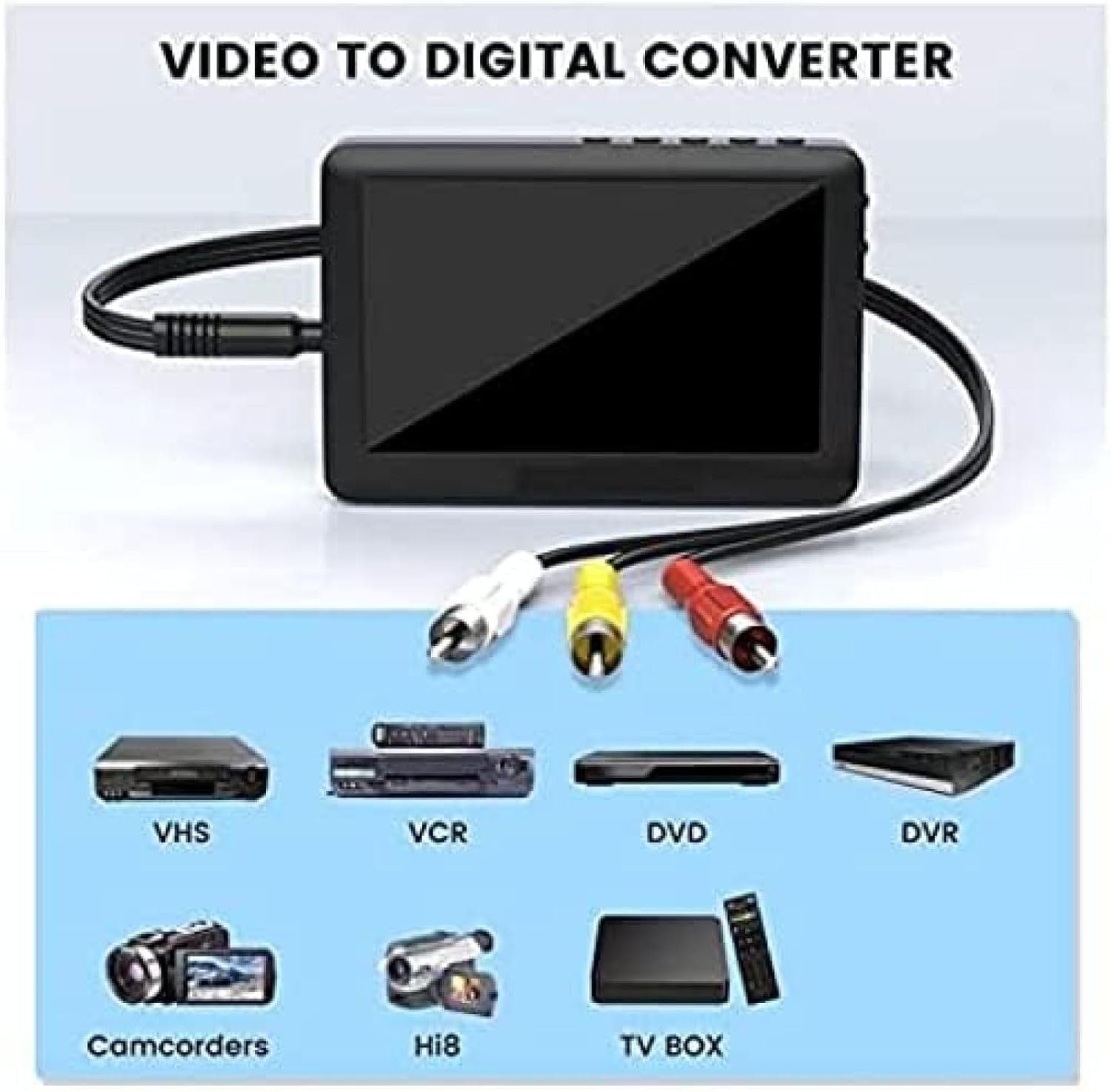 180 Enregistreurs Vidéo AV Conversion Vidéo Analogique vers Numérique Enregistrement Vidéo à Partir des Lecteurs DVD du Caméscope VHS AV RCA Hi8
