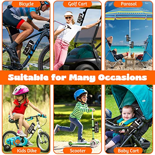 Bike Water Bottle Holder No Screws, Double Fix With Removable Velcro For Mountain Bottle Cage, 2 Pack Lightweight Aluminum Alloy Silver Bicycle Cup Cage Holder For Bicycle Accessories Portable #TOP4