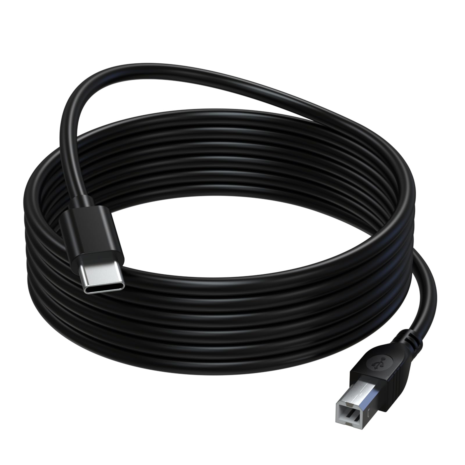 USB-Typ-C-auf-B-Kabel, Druckerkabel, kompatibel mit Epson EcoTank ET-2400, ET-2800, ET-2803, ET-2850, ET-4800, ET-15000, Workforce Pro WF-7840, WF-7820, WF-4830, WF-4820 für PC, MacBook (1,8 m