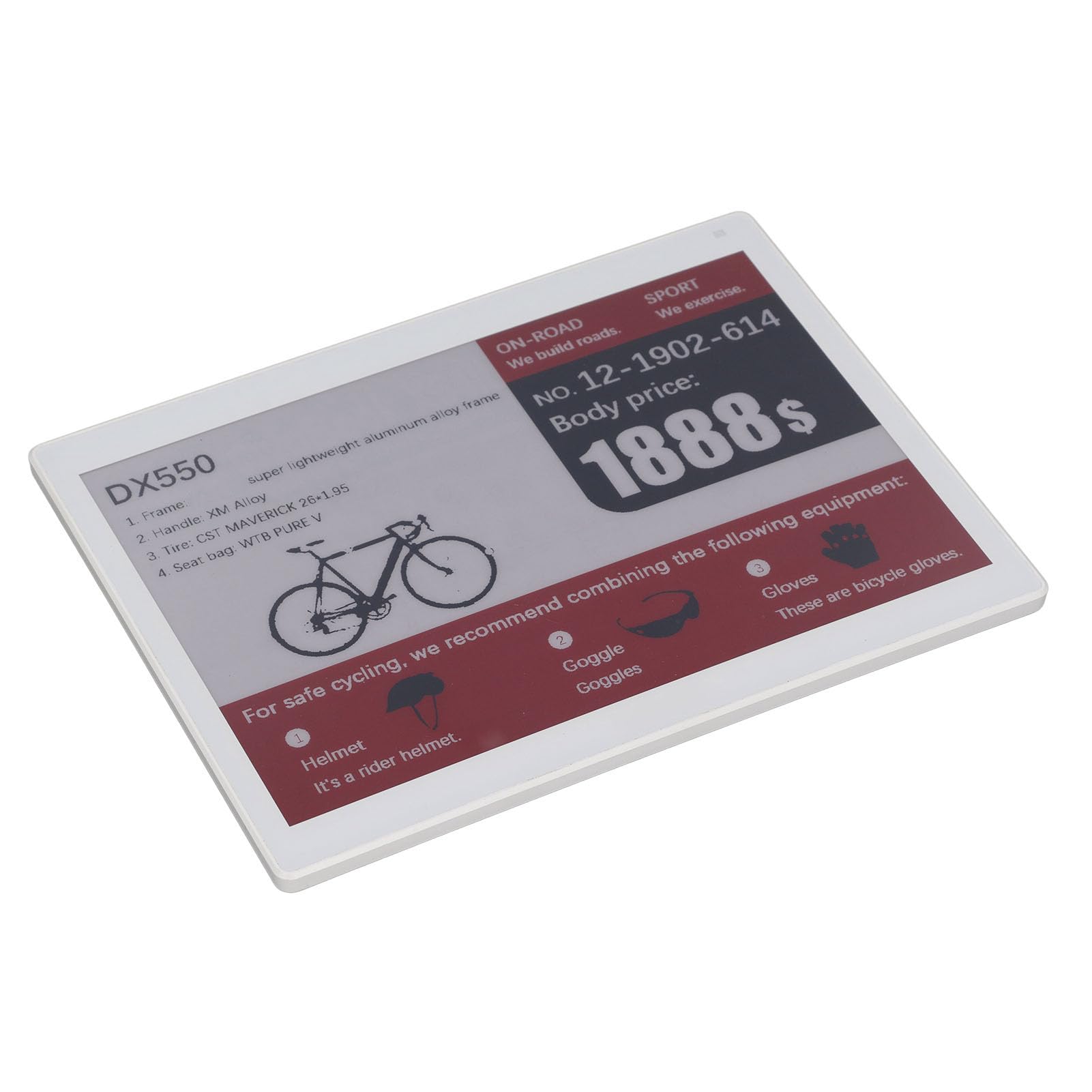 Elektroniczny Wyświetlacz Papierowy o Przekątnej 10,2 Cala, moduł Wyświetlacza E-Ink Bluetooth, Szablony do Samodzielnego Projektowania, Tekst Pomocniczy, Obrazy, Kody QR, Kody
