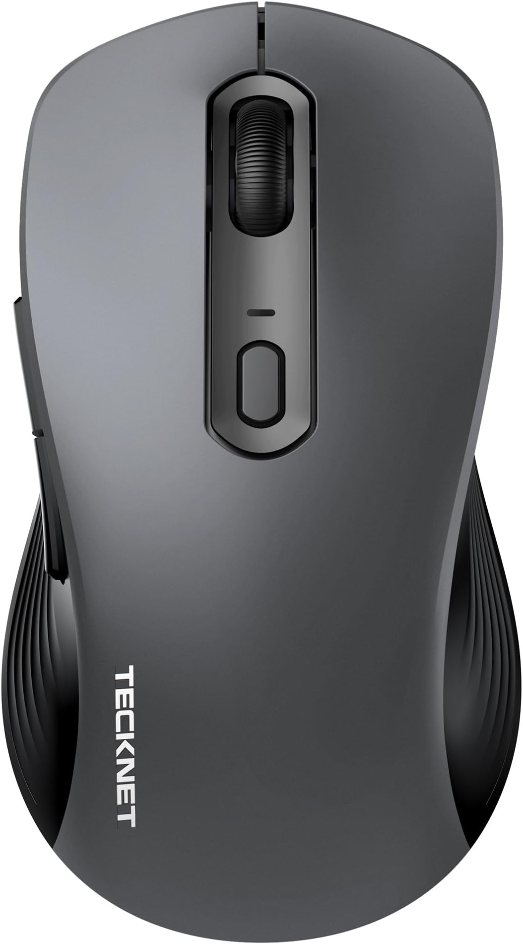 TECKNET Bluetooth Wireless Mouse, BT5.0/3.0 & 2.4GHz Rechargeable Computer Mouse, Silent Mice,4000DPI Portable USB Mice for Laptop, MacBook Pro/Air,iPad(Dark Grey)