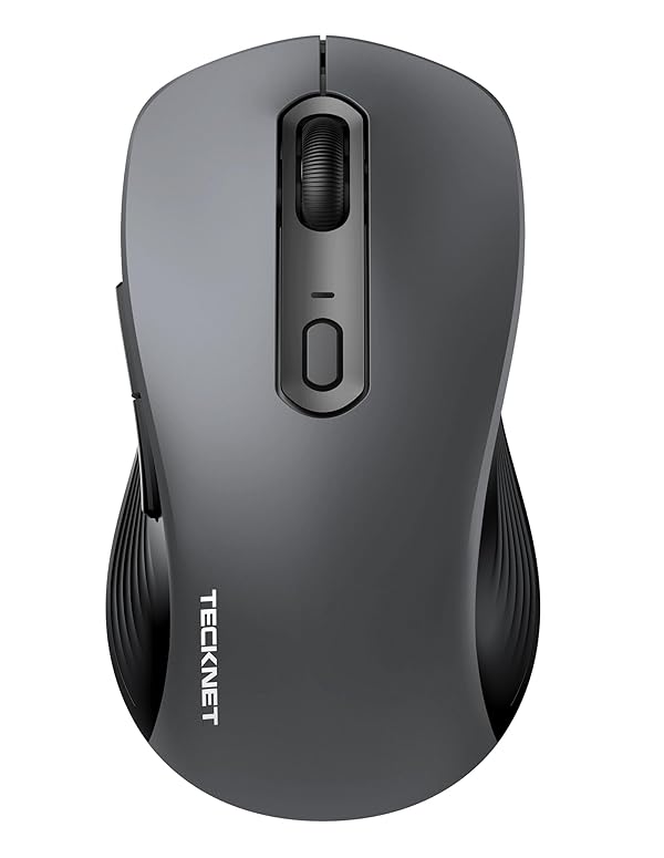 TECKNET Bluetooth Mouse, [ USB + BT1 + BT2 ] Wireless Mouse for Laptop, Silent Click, Ergonomic Design, 4800 DPI Computer Mice Wireless, Dual Mode for Laptop, Computer, iPad, MacBook by TECKNET - Used condition - US$11.06