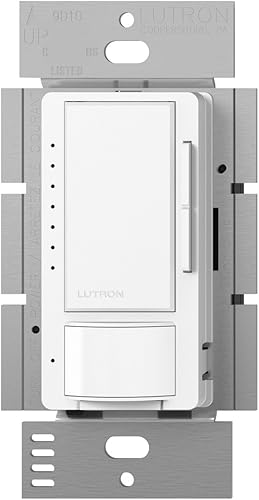 Vista 11 de Lutron Maestro LED+ Sensor de atenuación y vacío, un solo polo y multiubicación, MSCL-VP153M-BL, color negro