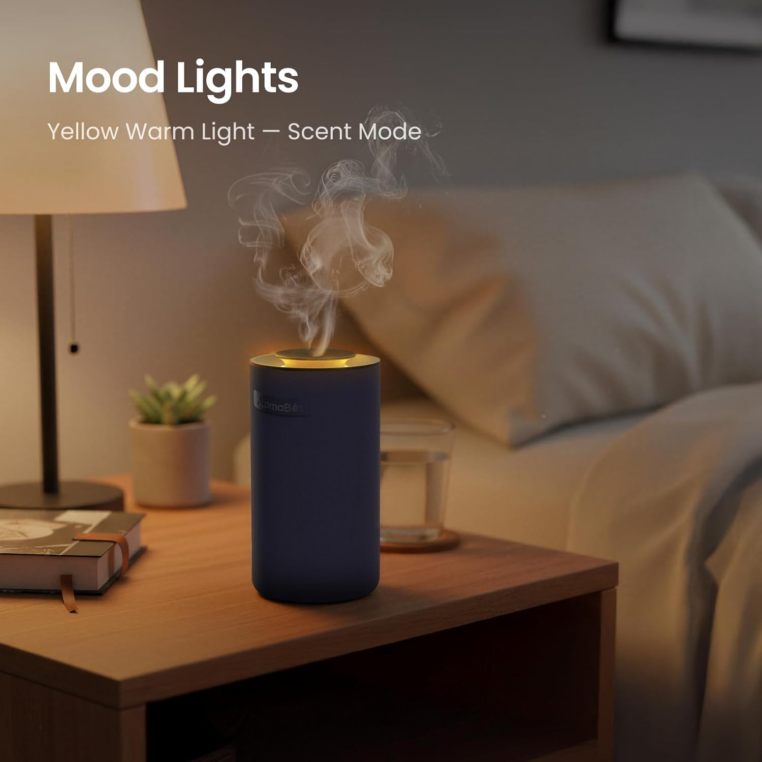 Aromabot Waterless Essential Oil Diffuser, Smart Portable Nebulizing Waterless Diffuser for Car, Home, or Office – Dual Mist Modes, Comfort Fabric Wrapping Process, Rechargeable Battery, LED Light - Image 8