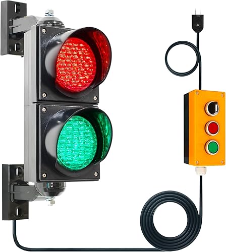 100-2 4inch 3.937 in tráfico StopGo LightBotón ControlAC 85-265V lámpara LED, PC cubierta resistente al agua IP65