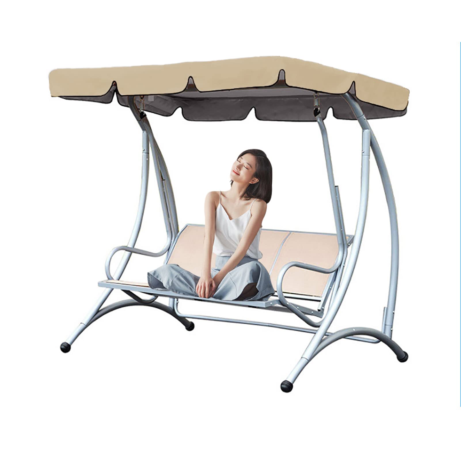 Auvent de rechange universel pour balancelle 2-3 places en tissu Oxford 210D étanche
