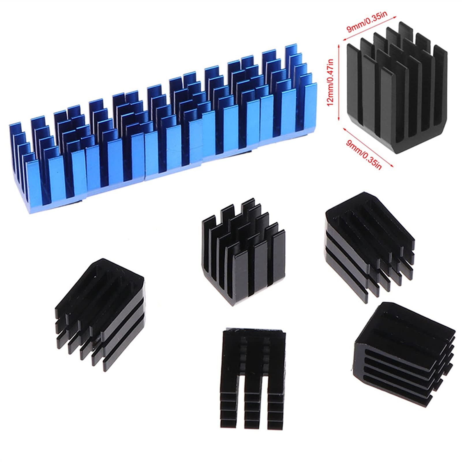 Dissipatori Di Calore In Alluminio Per RAM - 5 Pezzi 9x9x12 Mm - Per Chip Elettronici