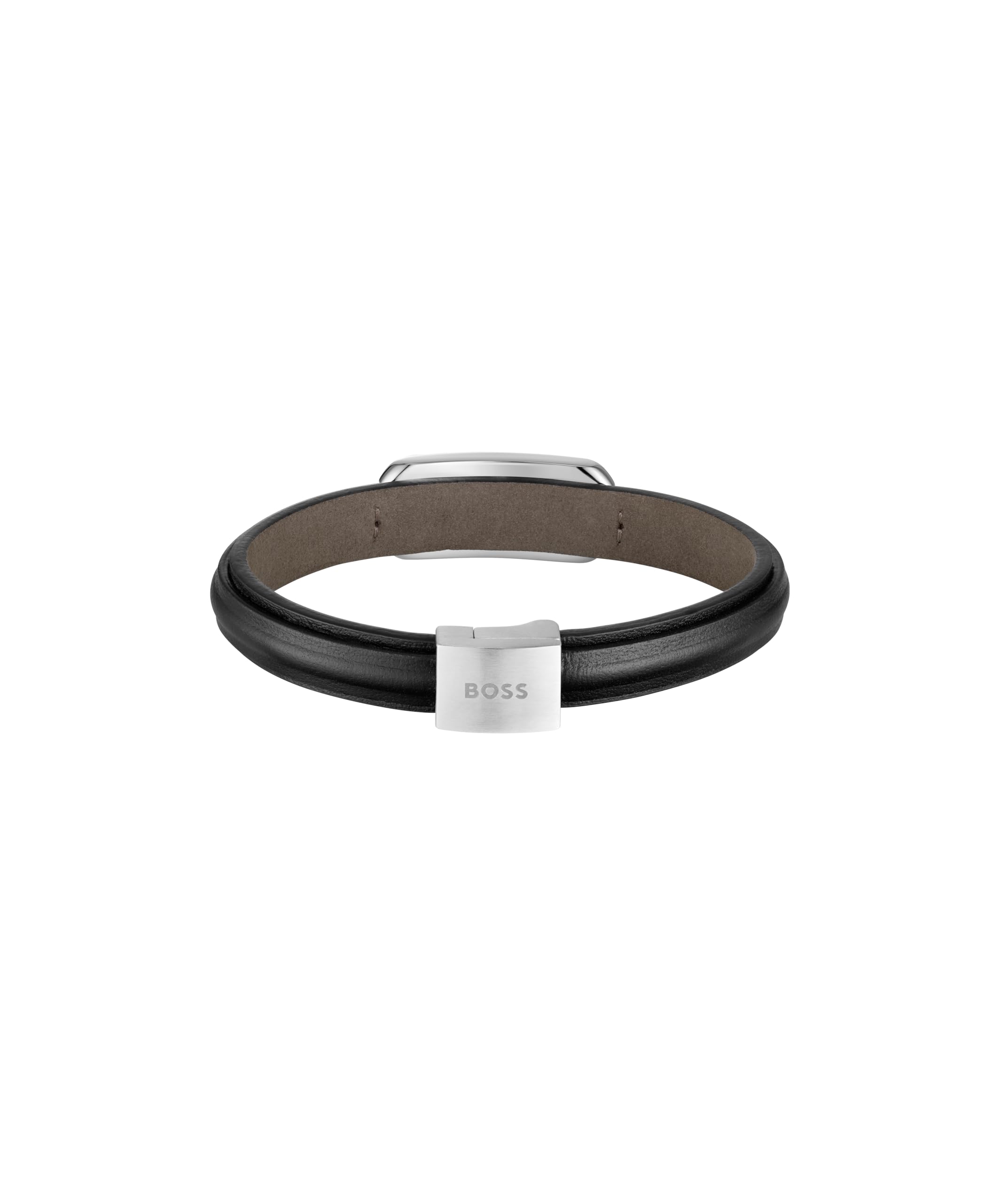 BOSS Jewelry Collier Collection KODE Bracelet en Cuir Noir pour Homme