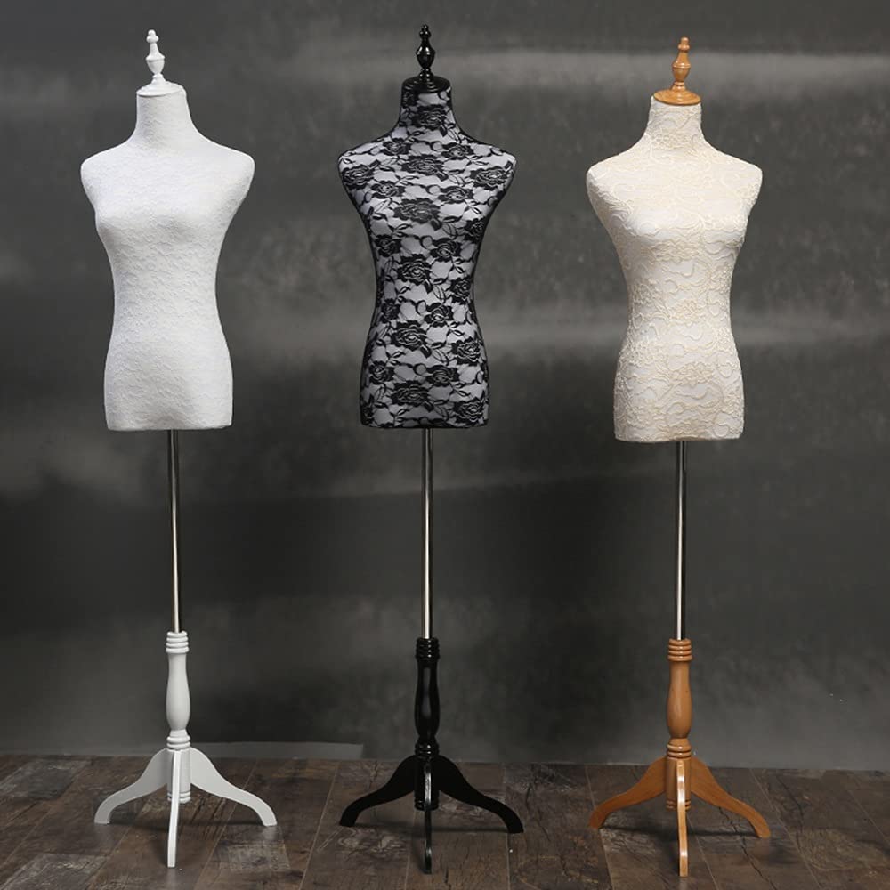 Corpo del torso del manichino, modello femminile effetto abbigliamento display bambola a mezza lunghezza abito da sposa porta oggetti di scena treppiede stabile l'altezza del supporto può essere regol