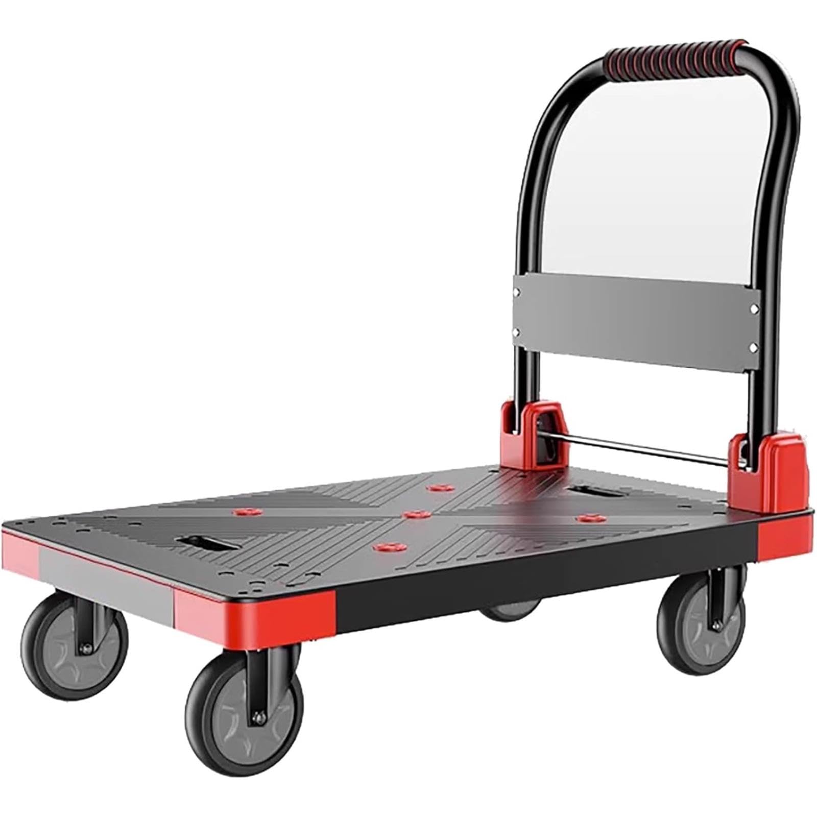 Chariot Portable Robuste à Quatre Roues - Un Chariot Pliable pour Un Rangement et Un Transport faciles à la Maison ou au Bureau, Chariot à Plateforme de 60 x 40 cm.