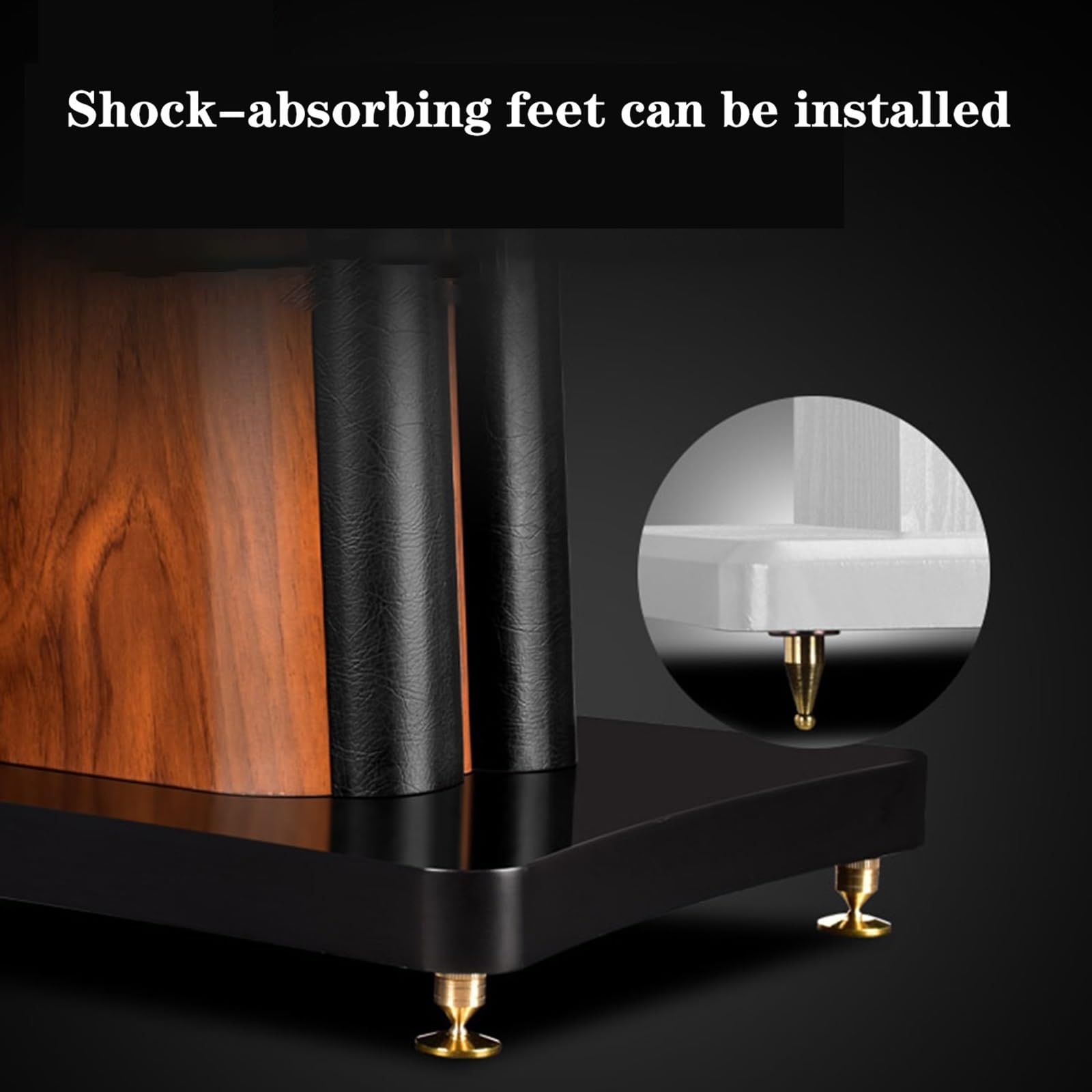 Soportes De Estudio Para Monitores, Soportes Suelo Profesionales Madera Para Altavoces Con Puntas, 66cm Altura Para Sala De Estar Cine En Casa Entretenimiento TV (1 Par)(Top Plate(23*26cm))
