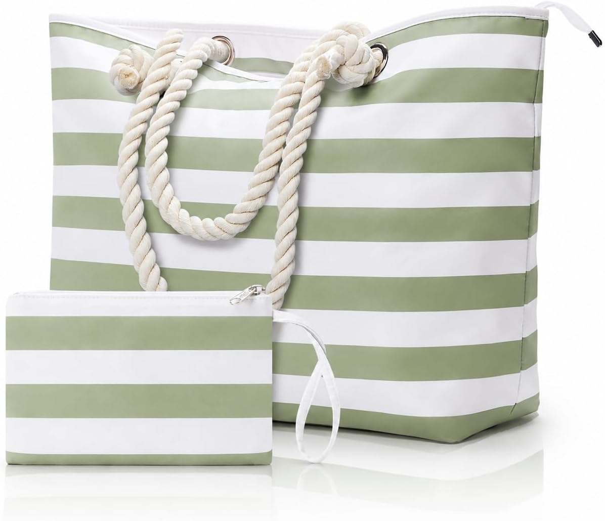 KALIDI Große Strandtasche mit Reißverschluss Wasserdicht Badetasche Strandtasche XXL Familie Beach Tote Bag mit Reißverschluss Große Shopper Damen Sporttasche Schultertasche