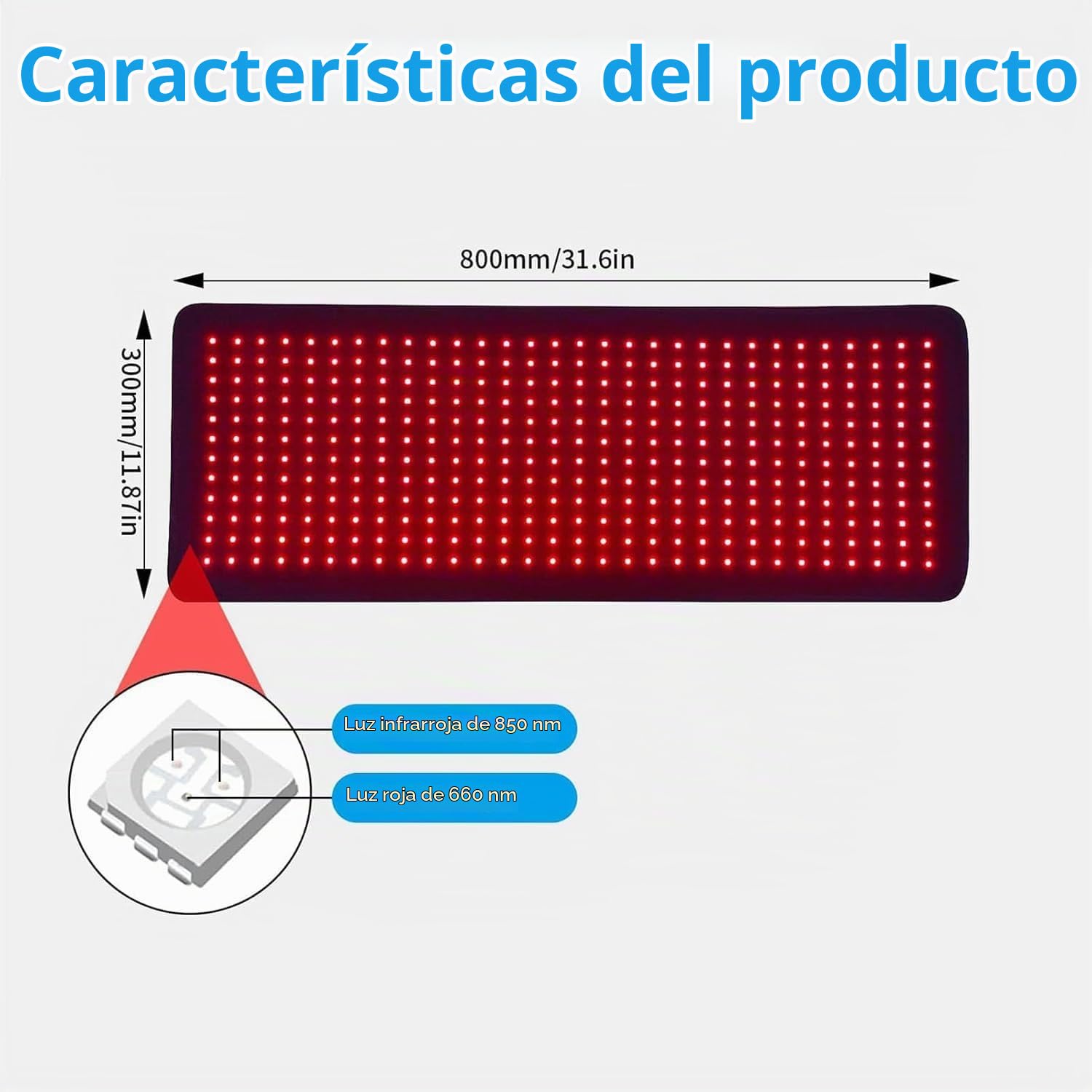 NGARY Estera De Terapia De Luz Roja LED De 360 ​​Piezas para El Cuerpo | Almohadilla Envolvente Grande De Terapia De Luz Roja Con Luz Roja De Luz Infrarroja Cercana De 660 Nm Y 850 Nm