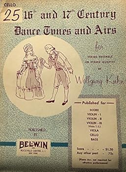Sheet music 25 16th and 17th Century Dance Tunes and Airs for String Ensemble or String Quartet (Violin-1) Book