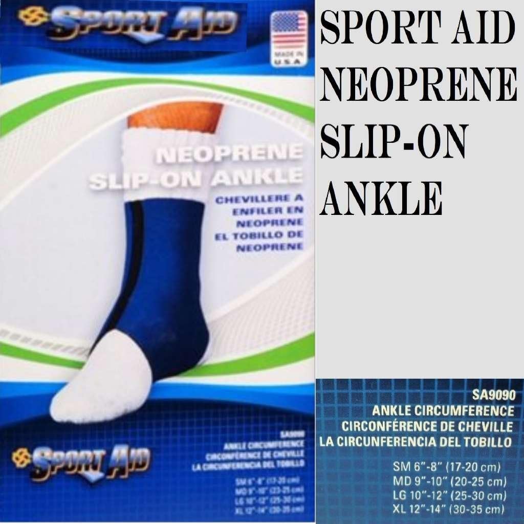 Sport Aid Neoprene Slip-on Ankle Blue Small(6-8" Ankle Circ.)