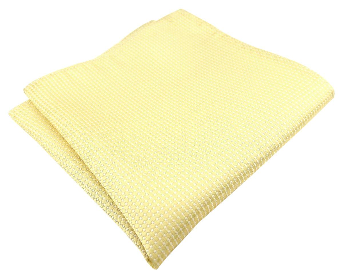 TigerTie Men's patterned Handkerchief Yellow Gelb Blassgelb Silber One size