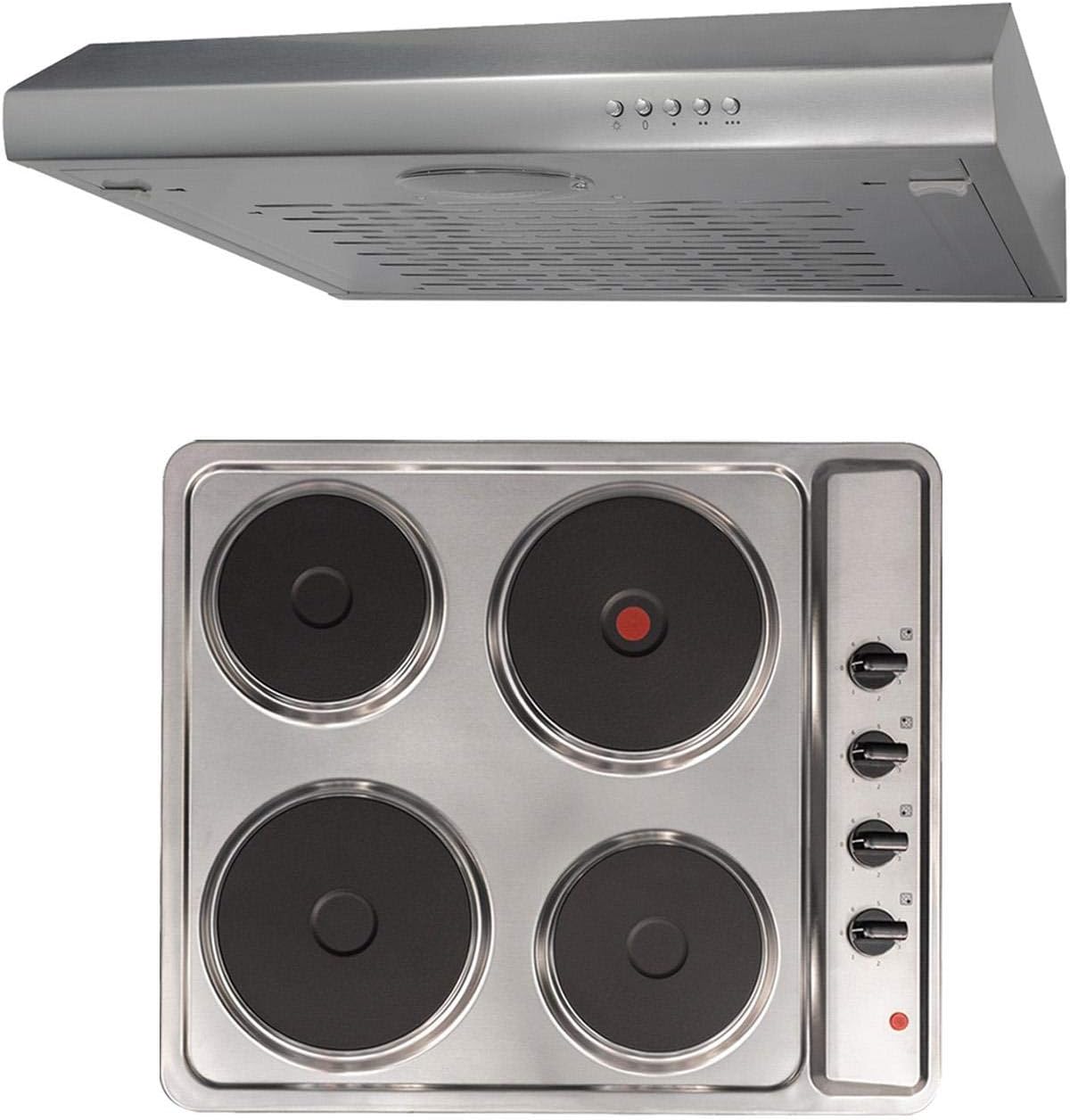 Beko 60cm Sealed Plate Electric Hob Stainless Steel Amazon.co.uk