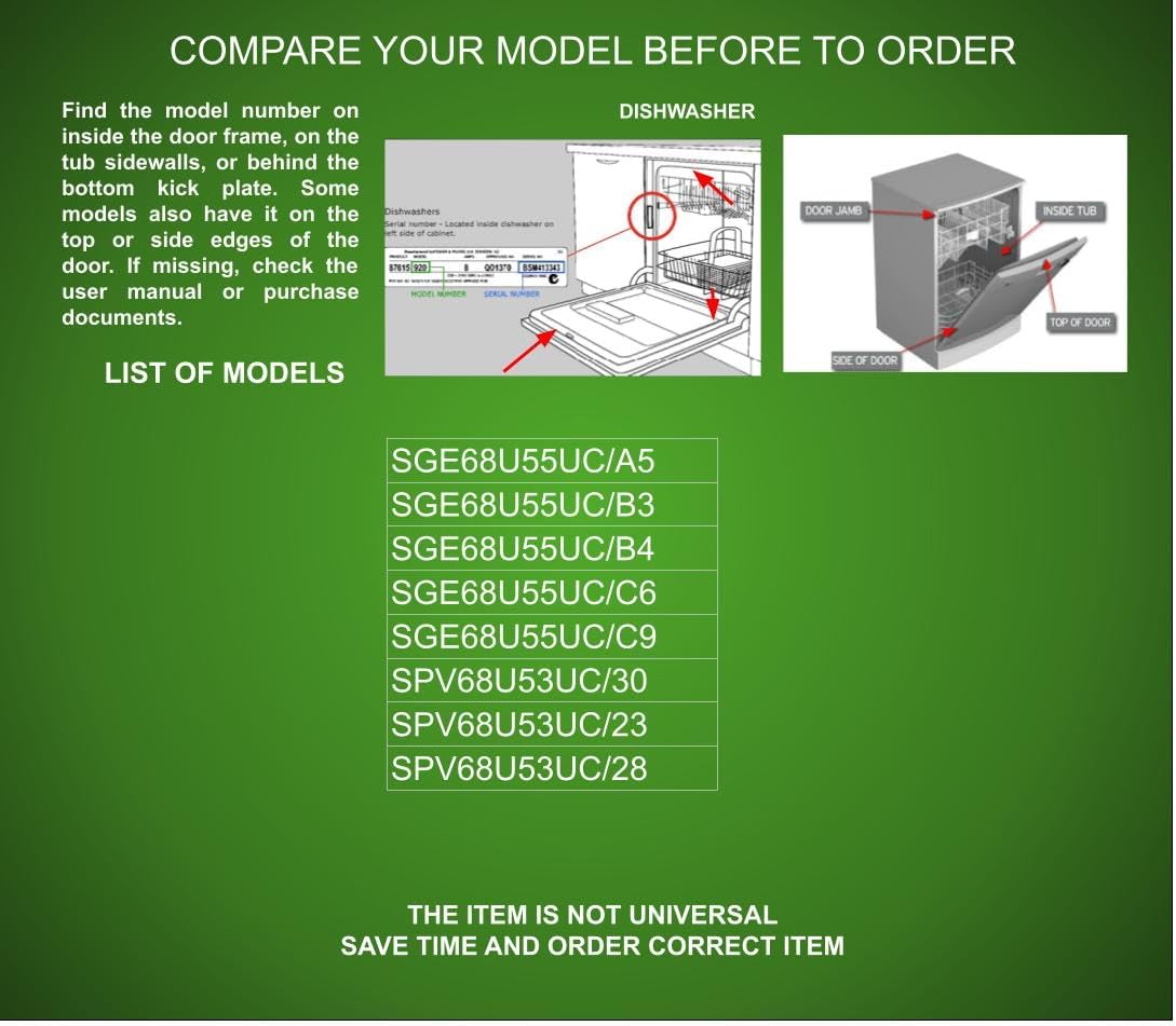 PS11728793, AP5985957 CKD985957X compatible with Bosch Dishwasher Dispenser fits old number PS11728793, AP5985957