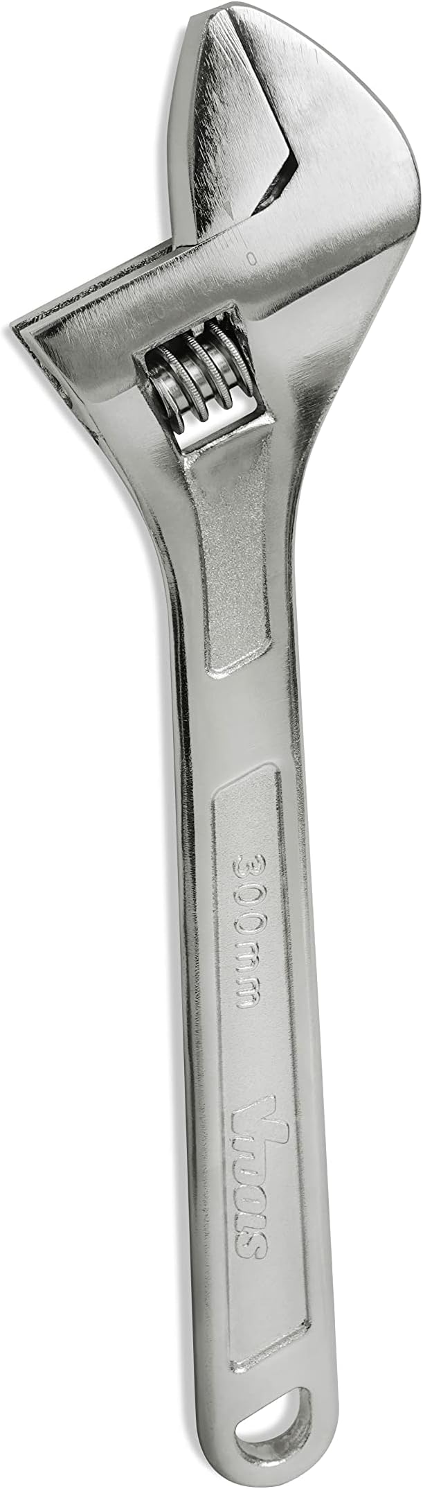 VTOOLS 12 Inch Carbon Steel Adjustable Wrench, Extra Wide Jaw Opening,Heat Treated Chrome Plated Drop Forged, VT2176