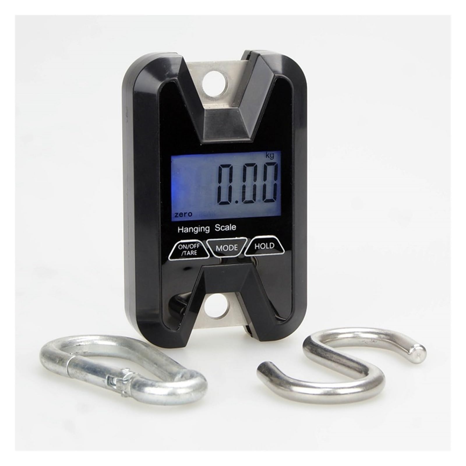 Bilancia sospesa, Bilancia digitale portatile da gru da 60 kg e 20 g, misuratore di peso industriale, bilancia con gancio di sospensione LCD e tenuta di picco