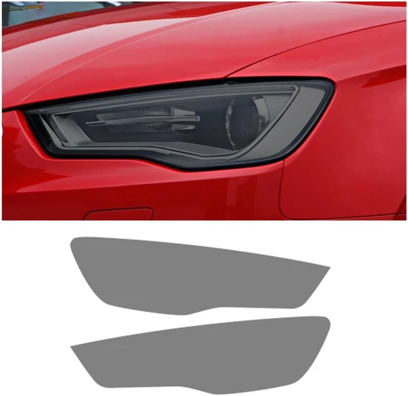 SamLng Car Front Light Film for A3 2014 2015 2016 Light Controlled Car Front Headlamp Protection Film TPU Color Changing Car Headlight Film TPU Lamp Film Car Headlight Film