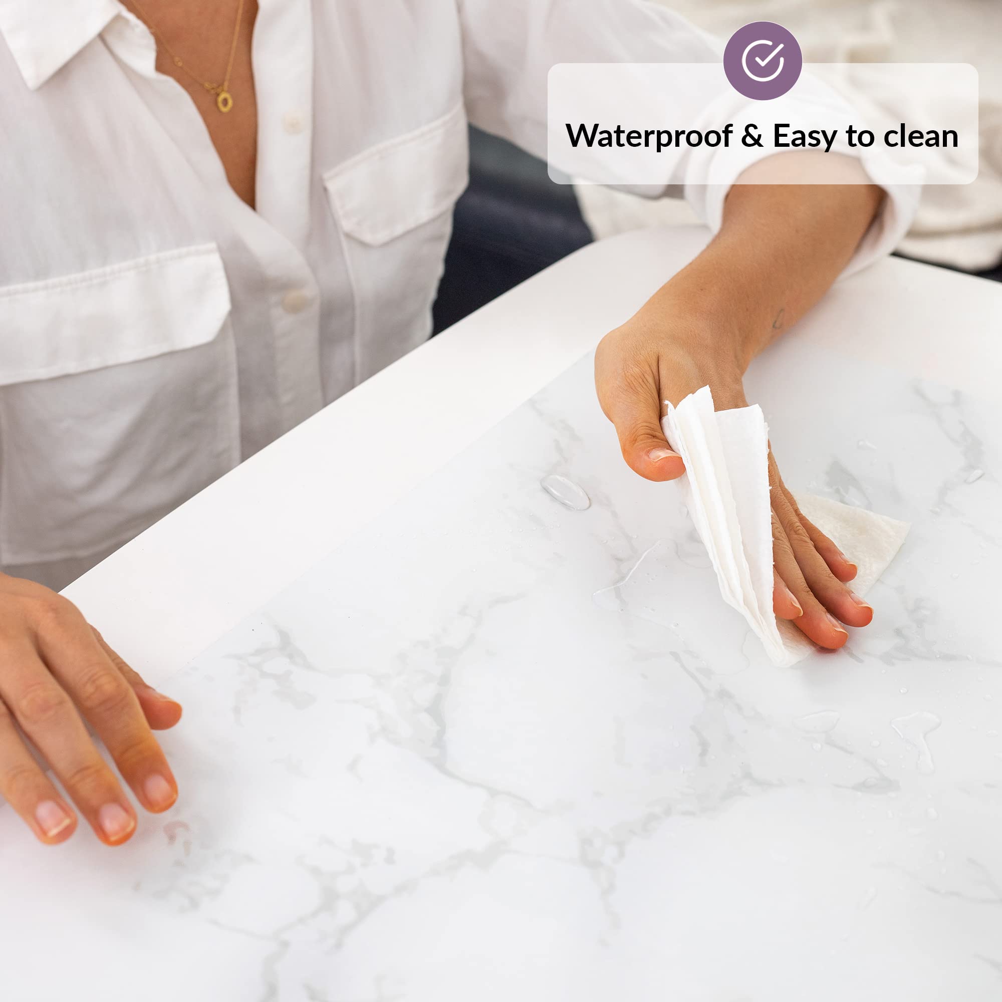 2 Pannello Di Fondo Fotografico | 55x55 cm | Sfondo Realistico Per Foto | Fondali Fotografia Per Cibo | Sfondi Fotografici Food Replica | Backdrop Board Big (Marble & Grey, Big)